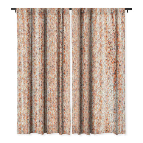 Ninola Design Knit texture Gold Orange Blackout Window Curtain