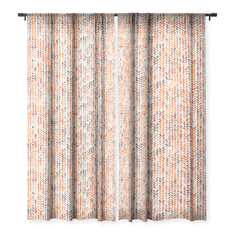 Ninola Design Knit texture Gold Orange Sheer Non Repeat