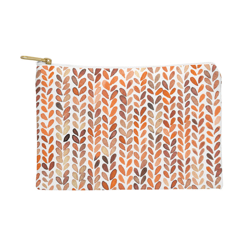 Ninola Design Knit texture Gold Orange Pouch