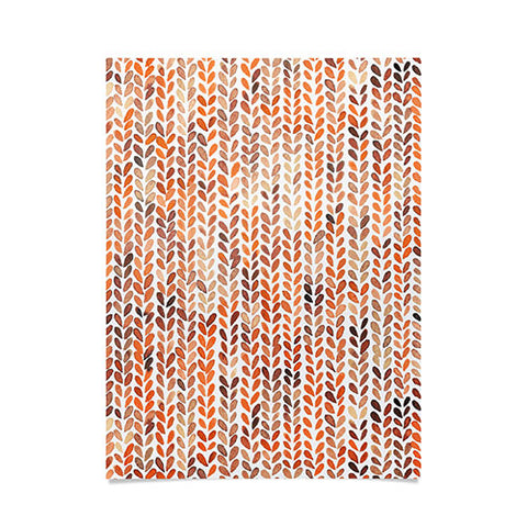 Ninola Design Knit texture Gold Orange Poster