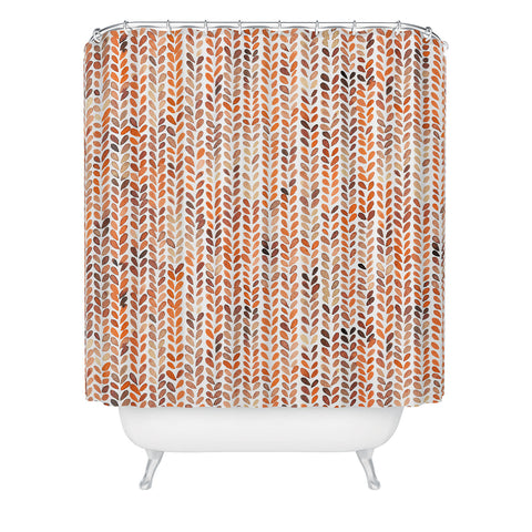 Ninola Design Knit texture Gold Orange Shower Curtain