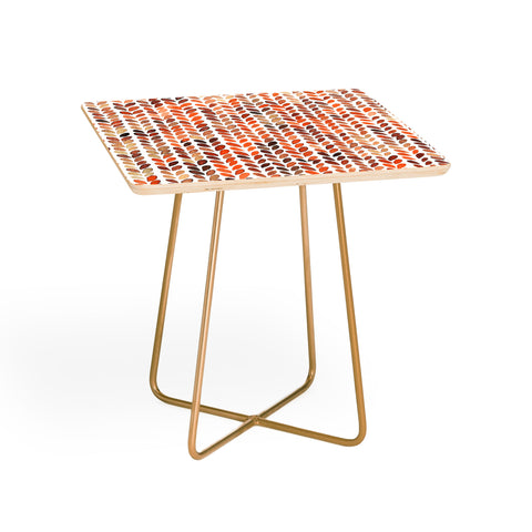 Ninola Design Knit texture Gold Orange Side Table