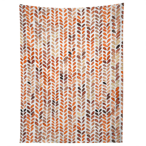 Ninola Design Knit texture Gold Orange Tapestry