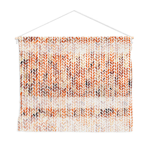 Ninola Design Knit texture Gold Orange Wall Hanging Landscape