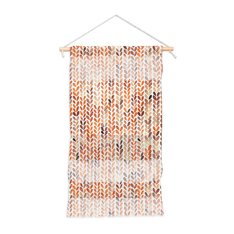 Ninola Design Knit texture Gold Orange Wall Hanging Portrait