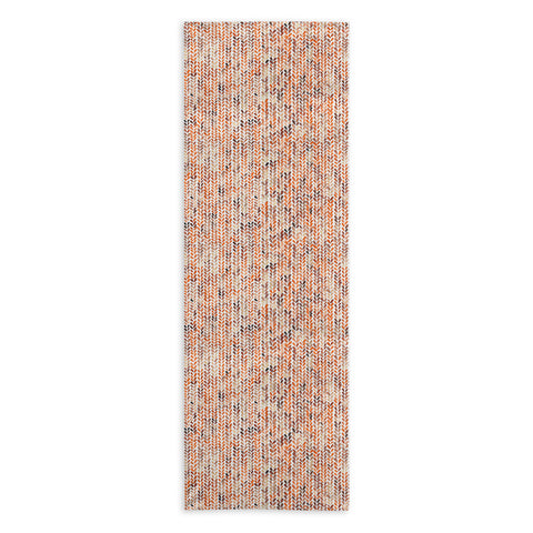 Ninola Design Knit texture Gold Orange Yoga Towel