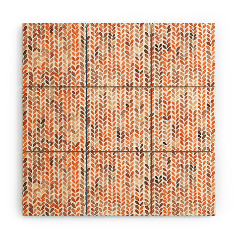 Ninola Design Knit texture Gold Orange Wood Wall Mural
