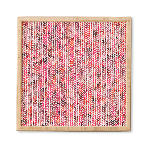 Ninola Design Knitting texture Christmas Red Framed Wall Art