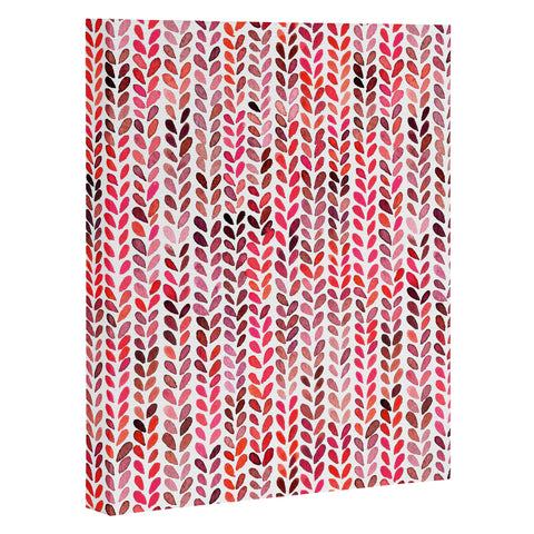 Ninola Design Knitting texture Christmas Red Art Canvas
