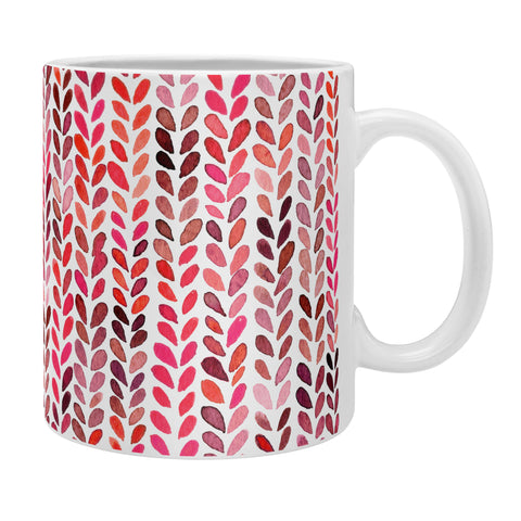Ninola Design Knitting texture Christmas Red Coffee Mug