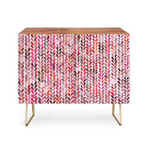 Ninola Design Knitting texture Christmas Red Credenza