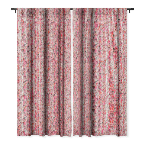Ninola Design Knitting texture Christmas Red Blackout Window Curtain