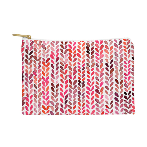 Ninola Design Knitting texture Christmas Red Pouch