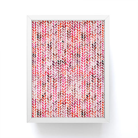 Ninola Design Knitting texture Christmas Red Framed Mini Art Print