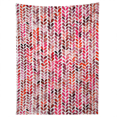 Ninola Design Knitting texture Christmas Red Tapestry