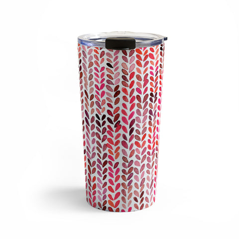 Ninola Design Knitting texture Christmas Red Travel Mug