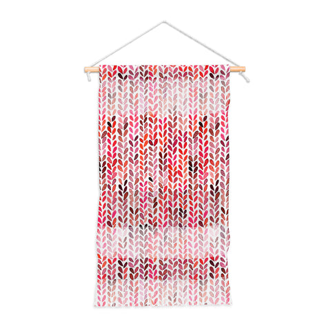 Ninola Design Knitting texture Christmas Red Wall Hanging Portrait