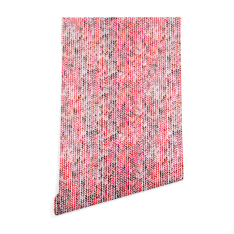 Ninola Design Knitting texture Christmas Red Wallpaper