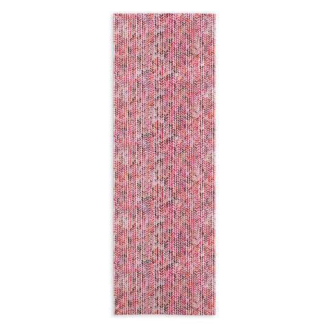 Ninola Design Knitting texture Christmas Red Yoga Towel