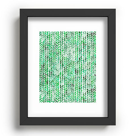 Ninola Design Knitting texture Green Recessed Framing Rectangle