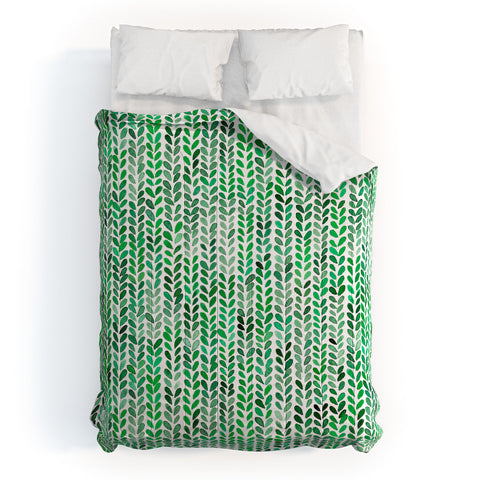 Ninola Design Knitting texture Green Comforter
