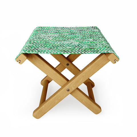 Ninola Design Knitting texture Green Folding Stool