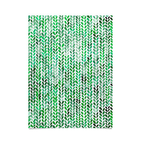 Ninola Design Knitting texture Green Poster