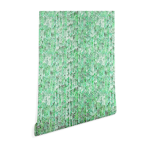 Ninola Design Knitting texture Green Wallpaper