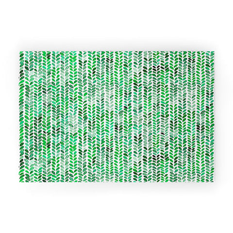 Ninola Design Knitting texture Green Welcome Mat