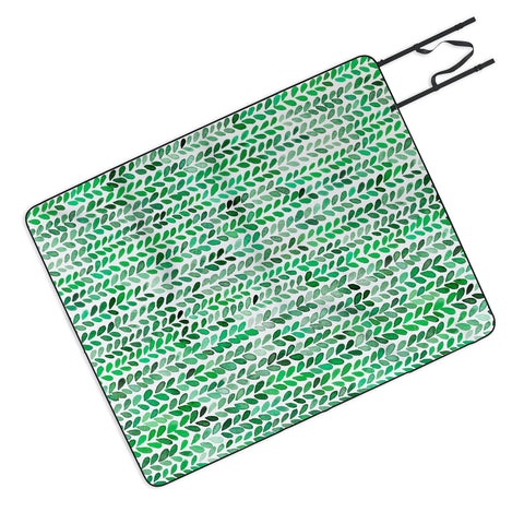Ninola Design Knitting texture Green Picnic Blanket