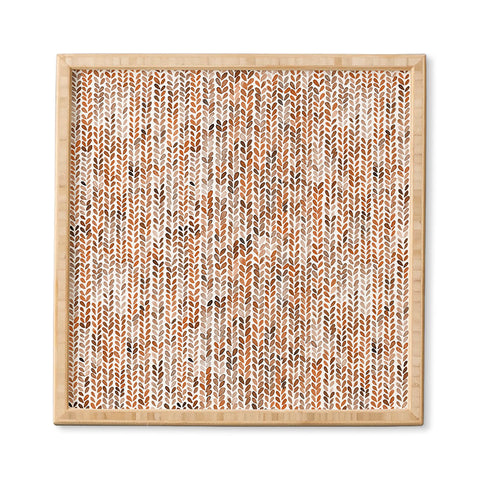Ninola Design Knitting Wool Fall Terracotta Framed Wall Art