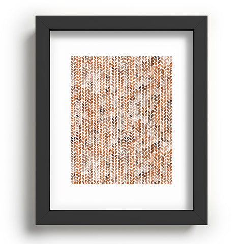 Ninola Design Knitting Wool Fall Terracotta Recessed Framing Rectangle