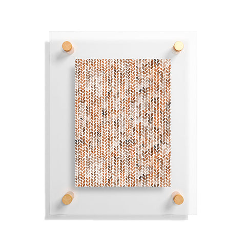 Ninola Design Knitting Wool Fall Terracotta Floating Acrylic Print