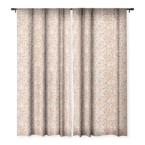 Ninola Design Knitting Wool Fall Terracotta Sheer Window Curtain