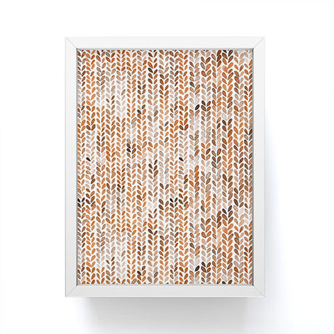 Ninola Design Knitting Wool Fall Terracotta Framed Mini Art Print