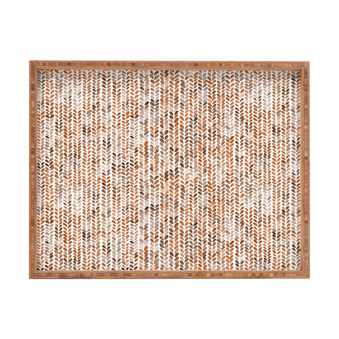 Ninola Design Knitting Wool Fall Terracotta Rectangular Tray