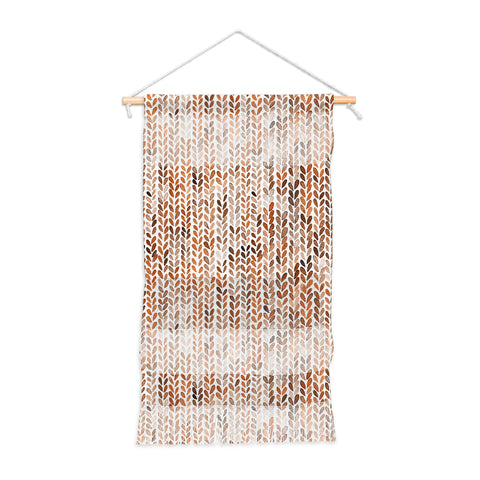 Ninola Design Knitting Wool Fall Terracotta Wall Hanging Portrait