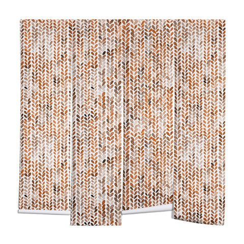 Ninola Design Knitting Wool Fall Terracotta Wall Mural
