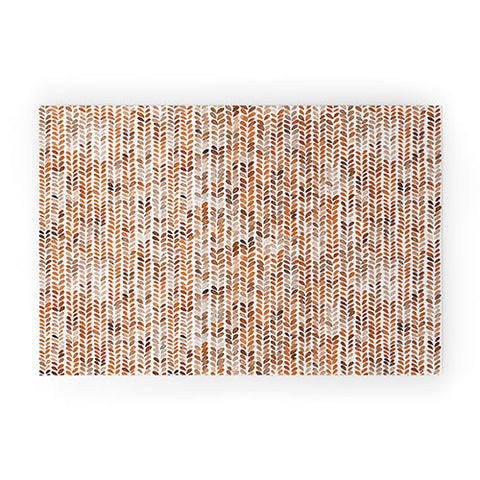 Ninola Design Knitting Wool Fall Terracotta Welcome Mat