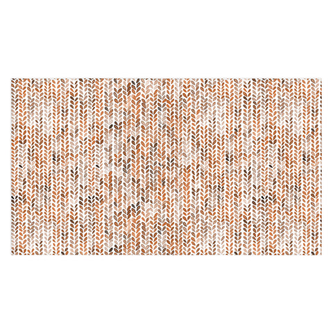 Ninola Design Knitting Wool Fall Terracotta Tablecloth