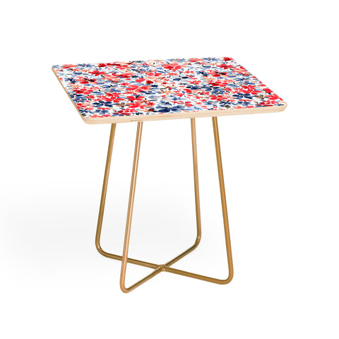 Ninola Design Liberty Colorful Petals Red and Blue Side Table