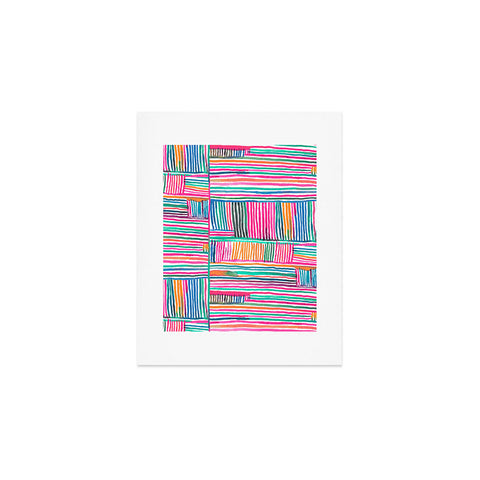 Ninola Design Linear meditation pink Art Print