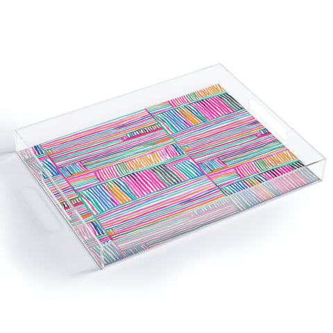 Ninola Design Linear meditation pink Acrylic Tray