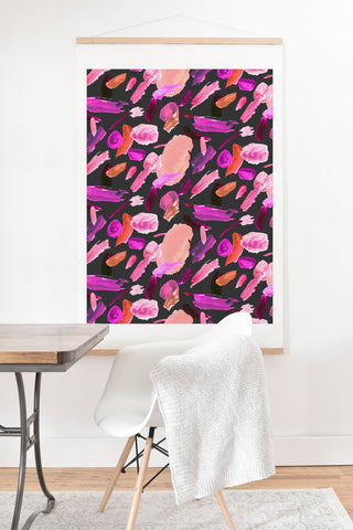 Ninola Design Lipstick Painting Traces Pink Art Print And Hanger