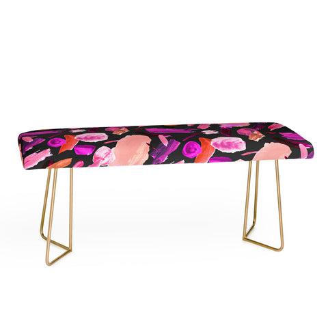 Ninola Design Lipstick Painting Traces Pink Bench