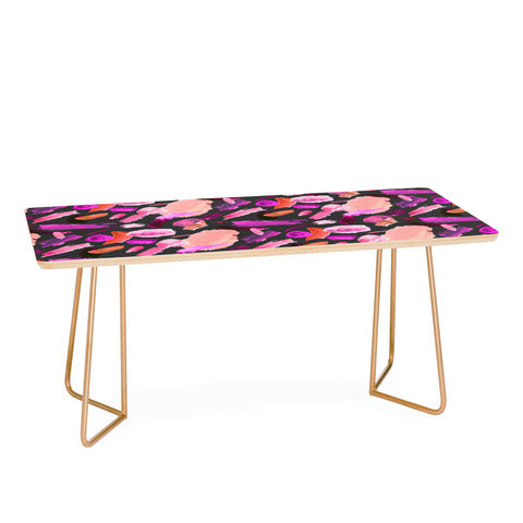 Ninola Design Lipstick Painting Traces Pink Coffee Table