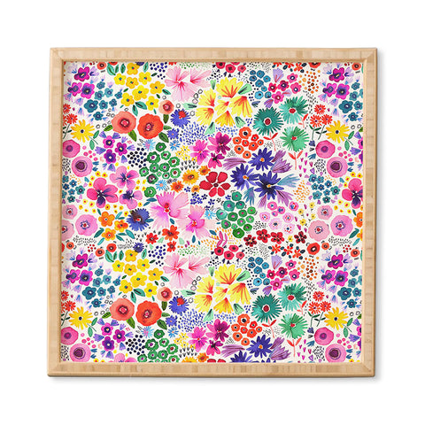 Ninola Design Little artful flowers Multi Framed Wall Art