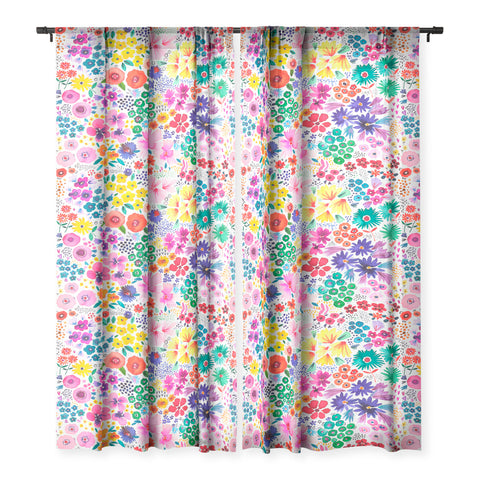 Ninola Design Little artful flowers Multi Sheer Non Repeat