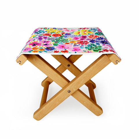 Ninola Design Little artful flowers Multi Folding Stool