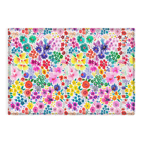 Ninola Design Little artful flowers Multi Outdoor Rug